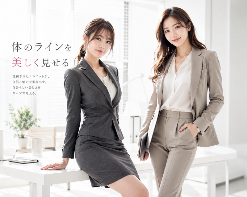 体のラインを美しく見せる